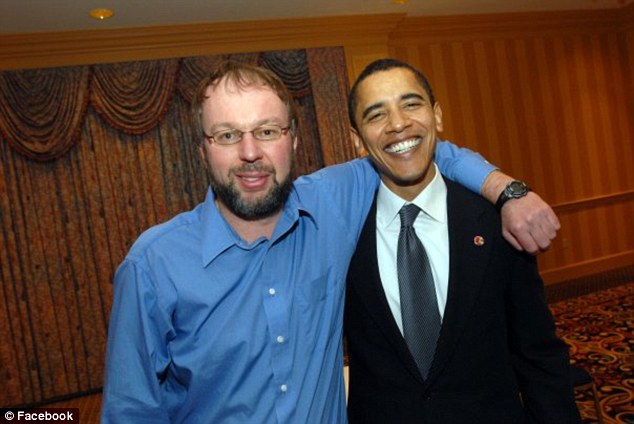 Levi Sanders, 46, with President Obama