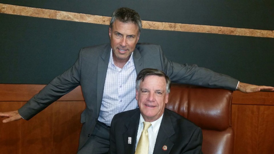 Vice Mayor Jeff Cooper, left, with Mayor Clarke